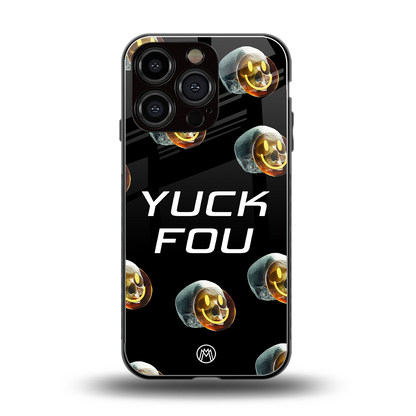 yuck fou back phone cover | glass case for iphone 16 pro