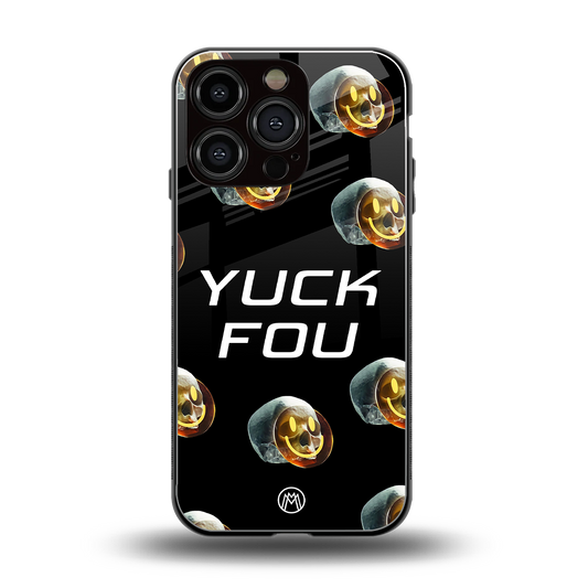 yuck fou back phone cover | glass case for iphone 16 pro