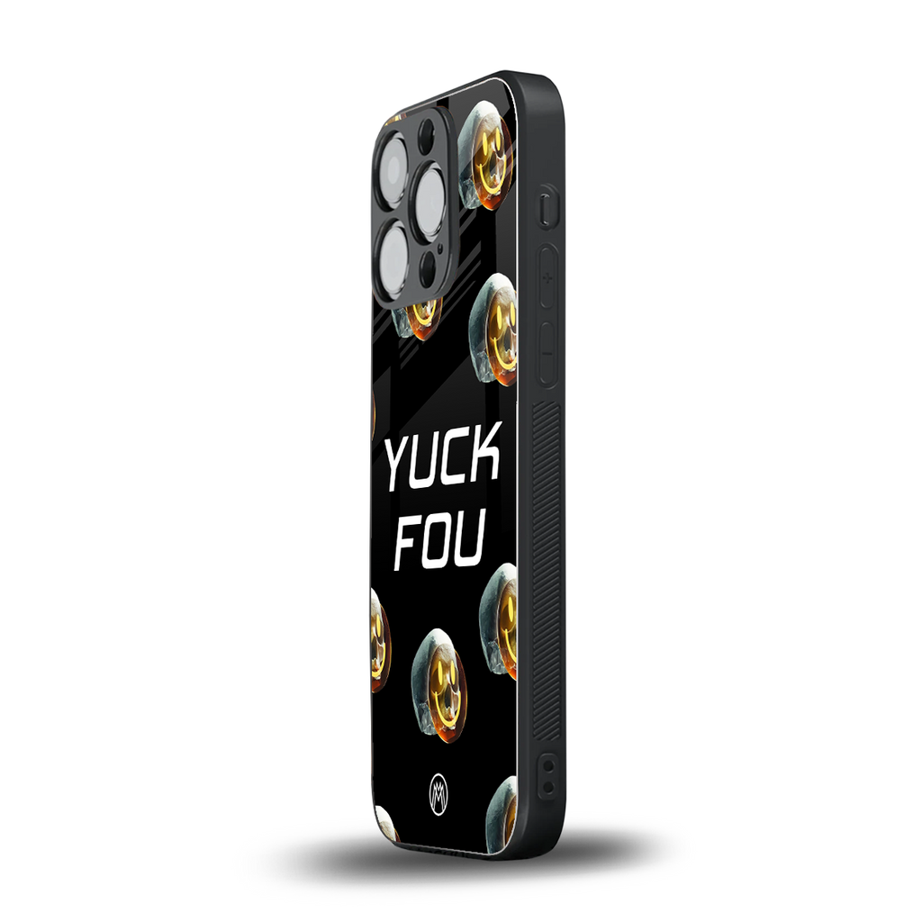 yuck fou back phone cover | glass case for iphone 16 pro