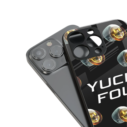 yuck fou back phone cover | glass case for iphone 14 pro max