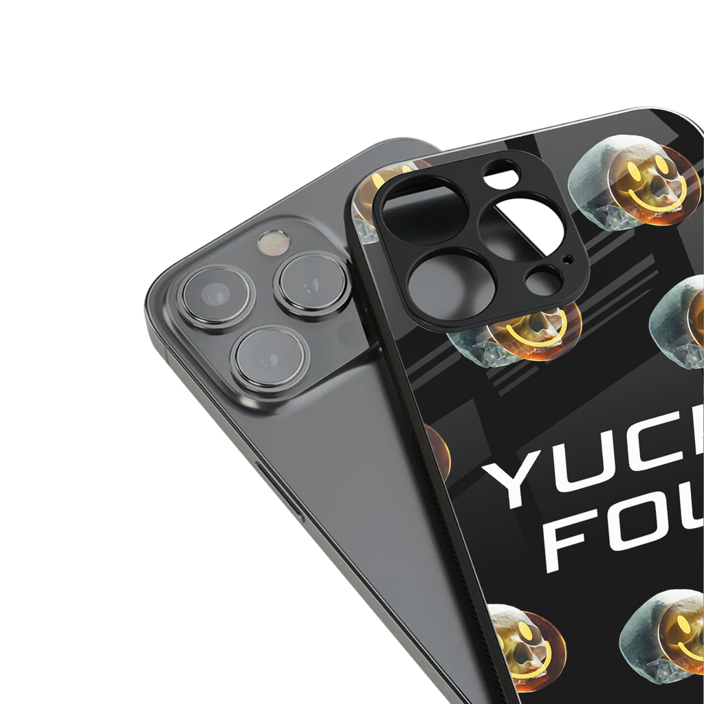 yuck fou back phone cover | glass case for iphone 15 pro max