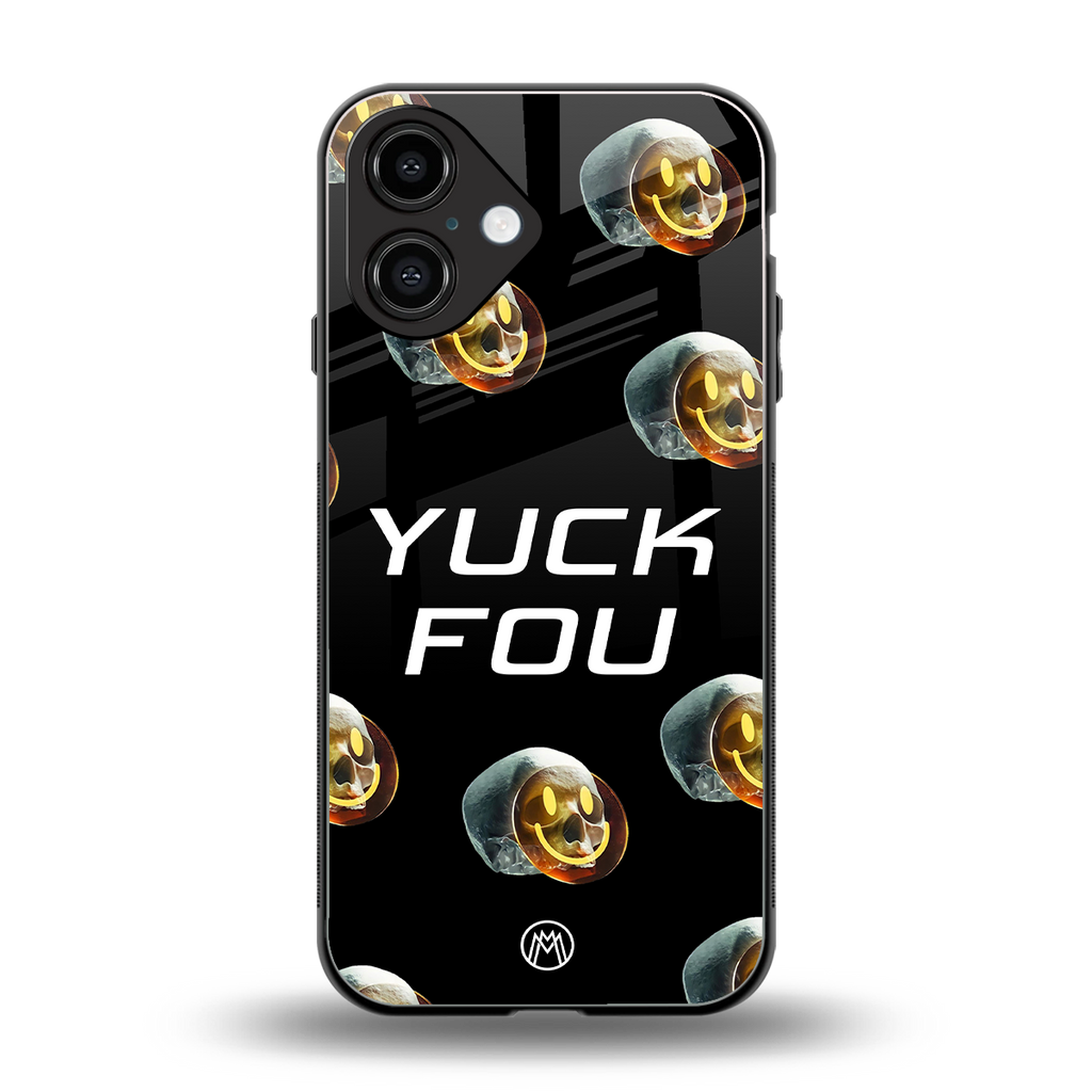 yuck fou back phone cover | glass case for iphone 16