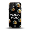 yuck fou back phone cover | glass case for iphone 16