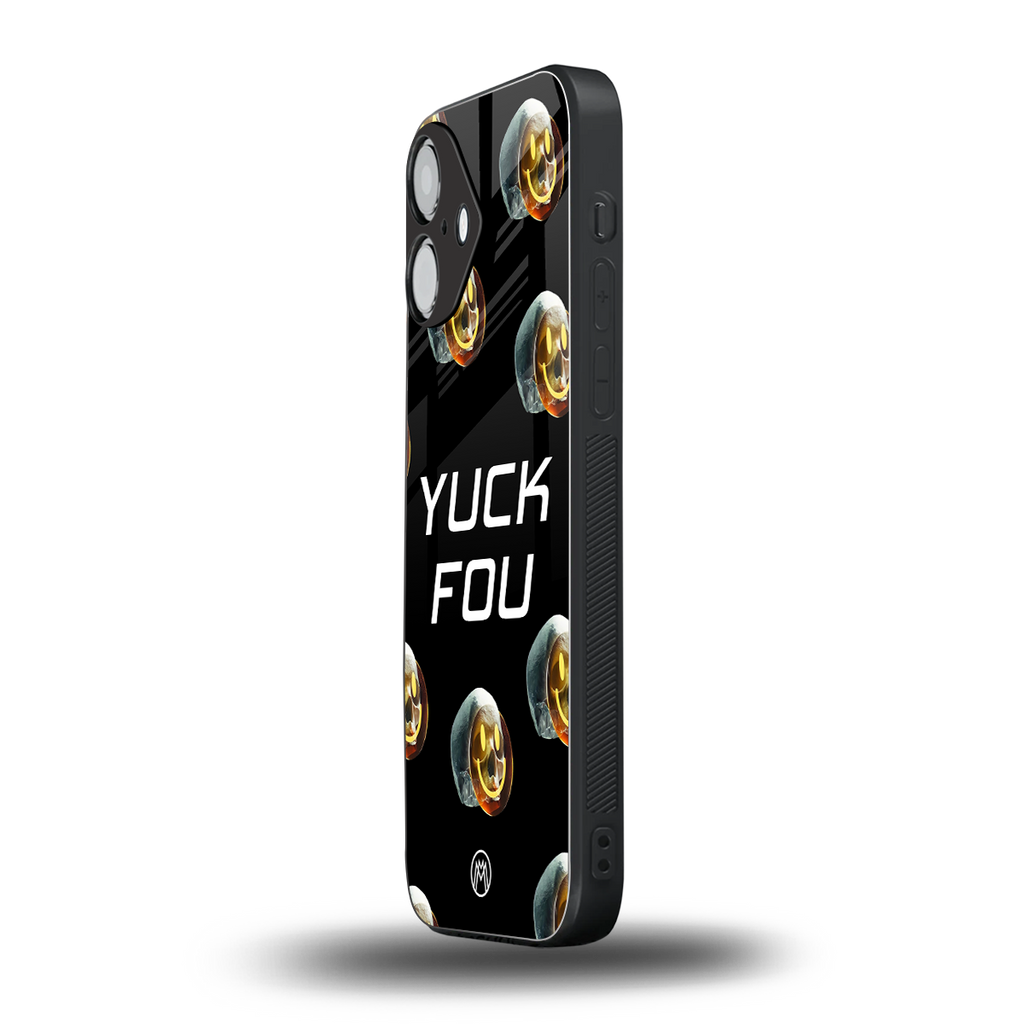 yuck fou back phone cover | glass case for iphone 16