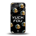yuck fou back phone cover | glass case for iphone 16e