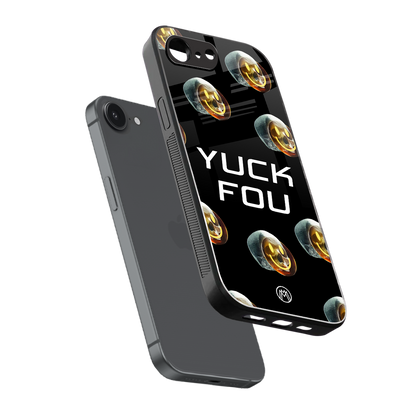 yuck fou back phone cover | glass case for iphone 16e