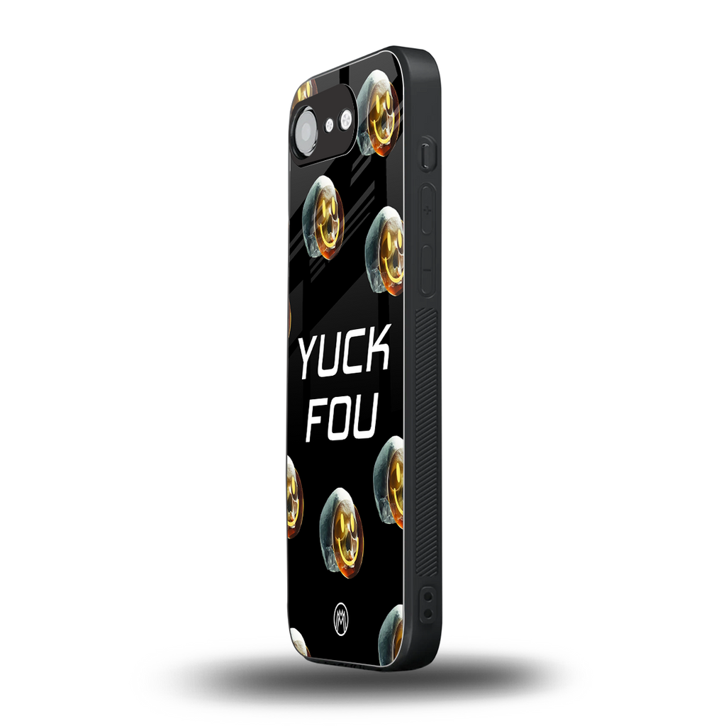 yuck fou back phone cover | glass case for iphone 16e