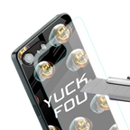 yuck fou back phone cover | glass case for iphone 16e
