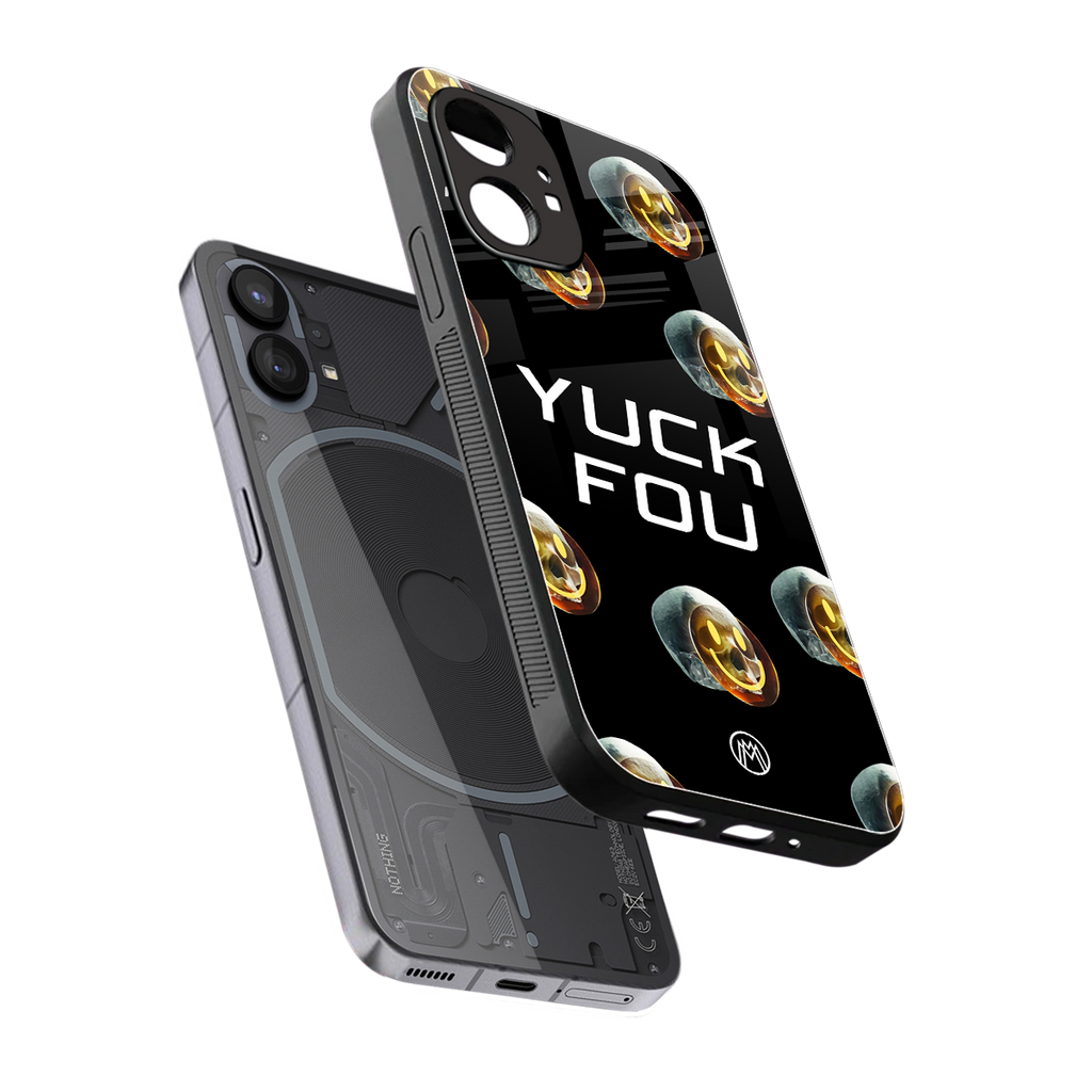 yuck fou back phone cover | glass case for nothing phone 1