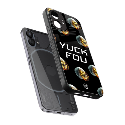 yuck fou back phone cover | glass case for nothing phone 1