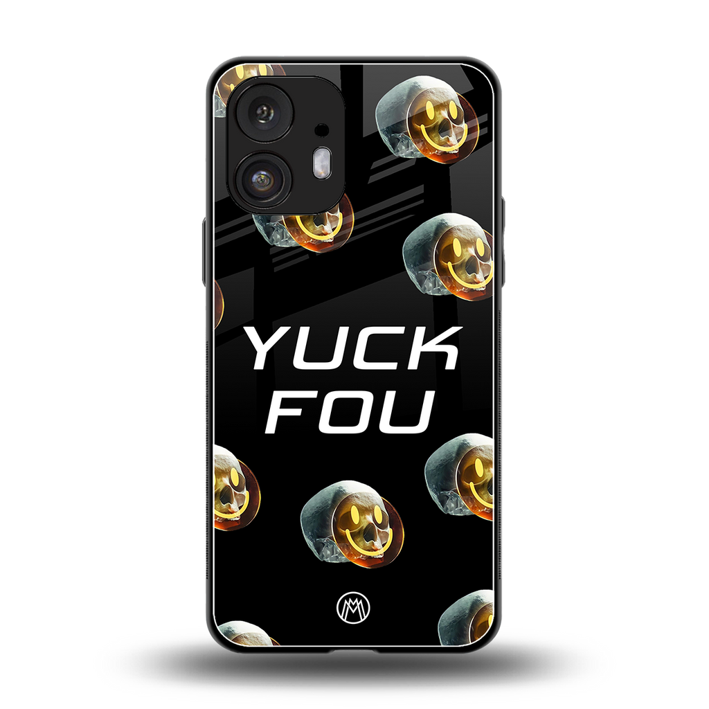 yuck fou back phone cover | glass case for nothing phone 2
