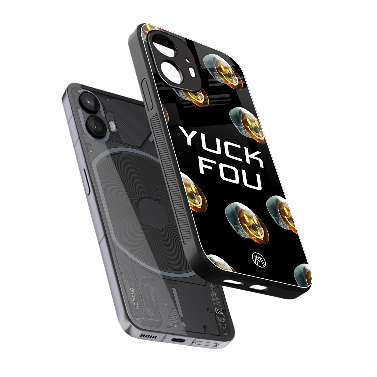 yuck fou back phone cover | glass case for nothing phone 2