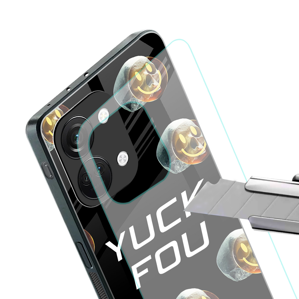yuck fou back phone cover | glass case for oneplus nord 3