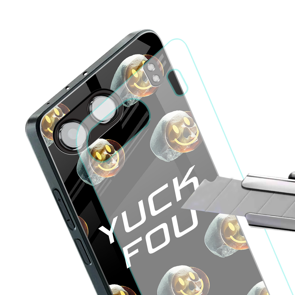 yuck fou back phone cover | glass case for oneplus nord 4