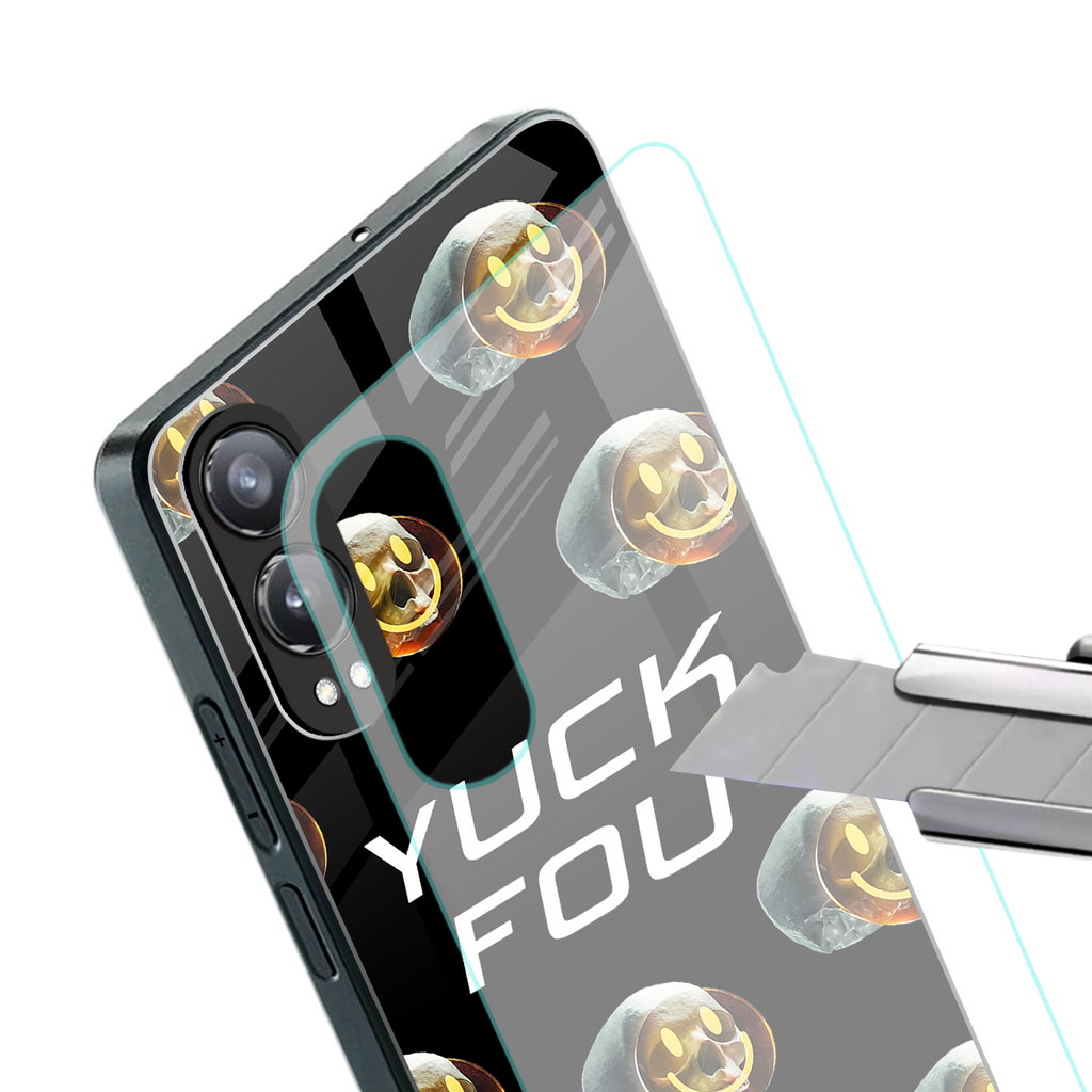 yuck fou back phone cover | glass case for oneplus nord ce 4 lite