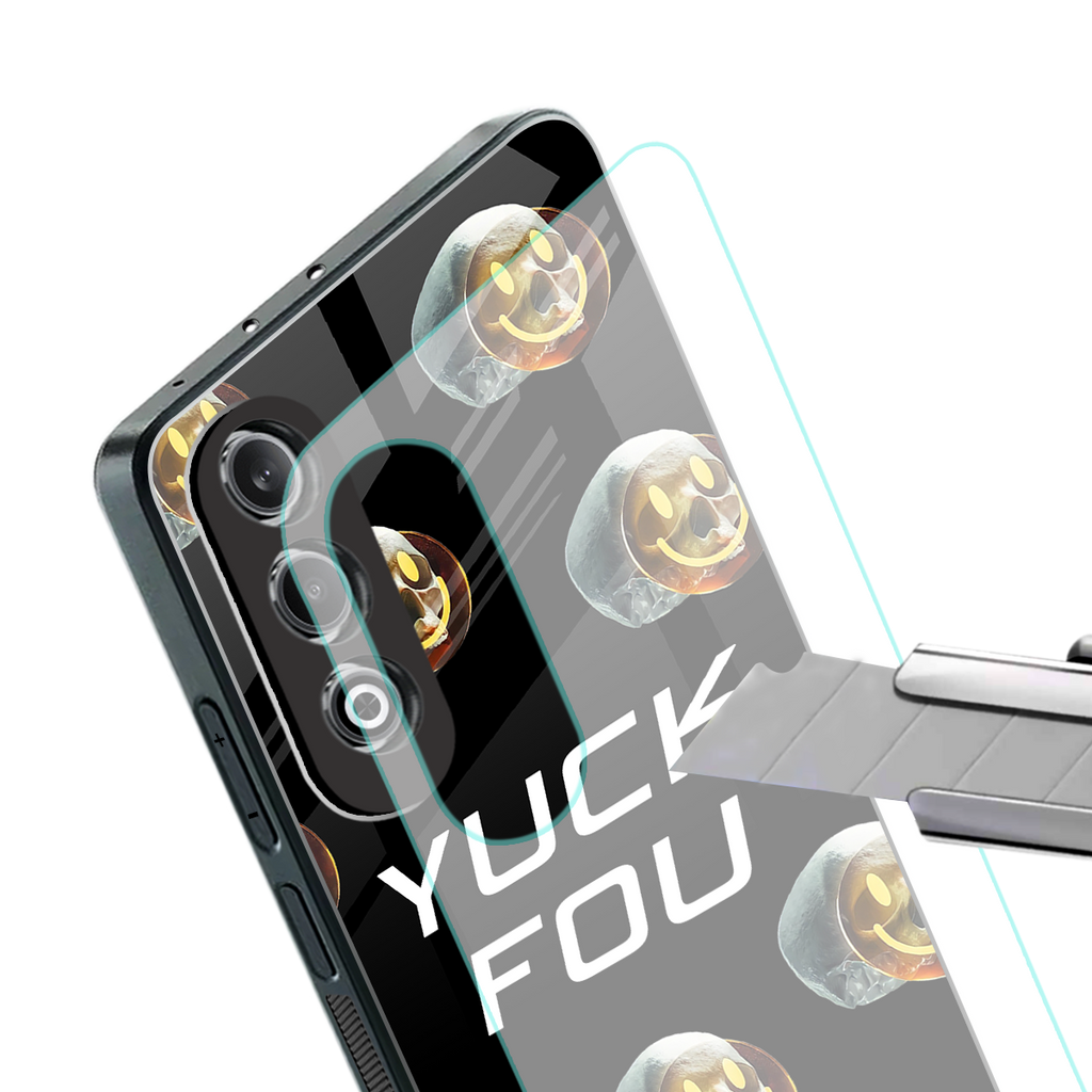 yuck fou back phone cover | glass case for oneplus nord ce 4