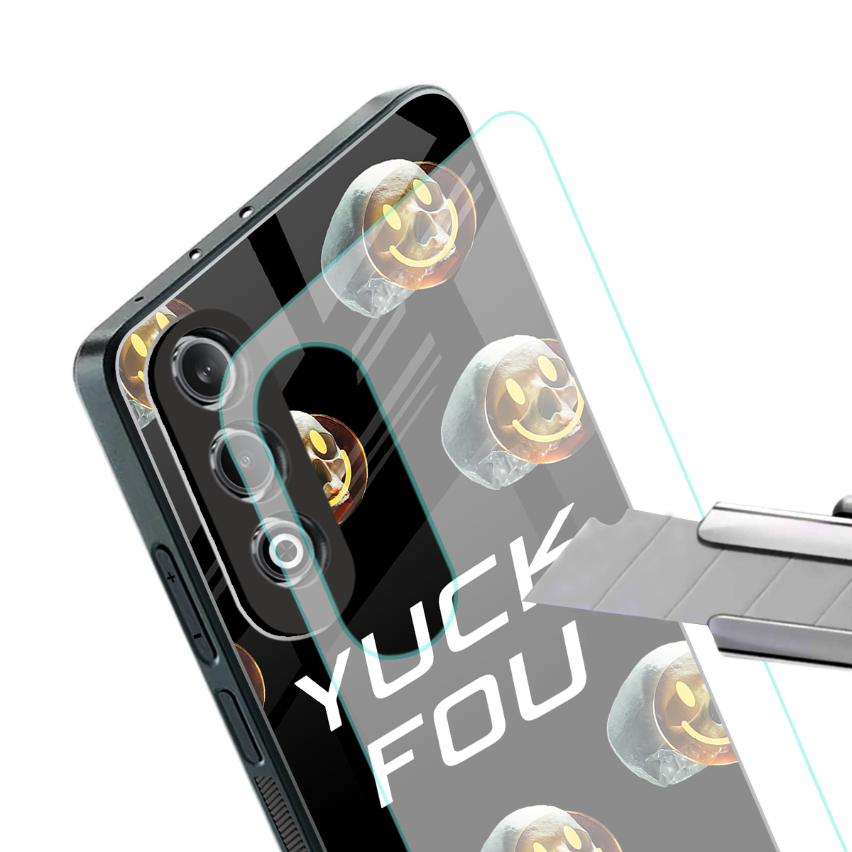 yuck fou back phone cover | glass case for oneplus nord ce 4