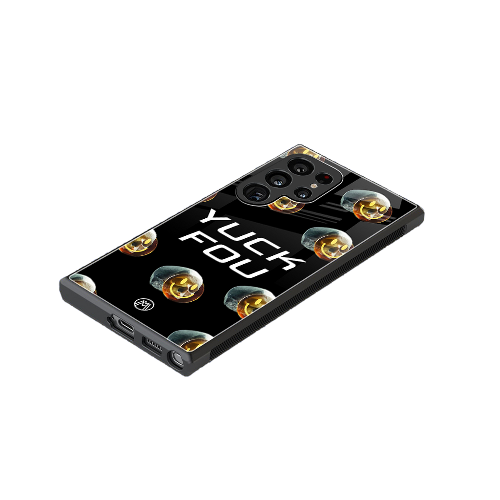 yuck fou back phone cover | glass case for samsung galaxy s23 ultra