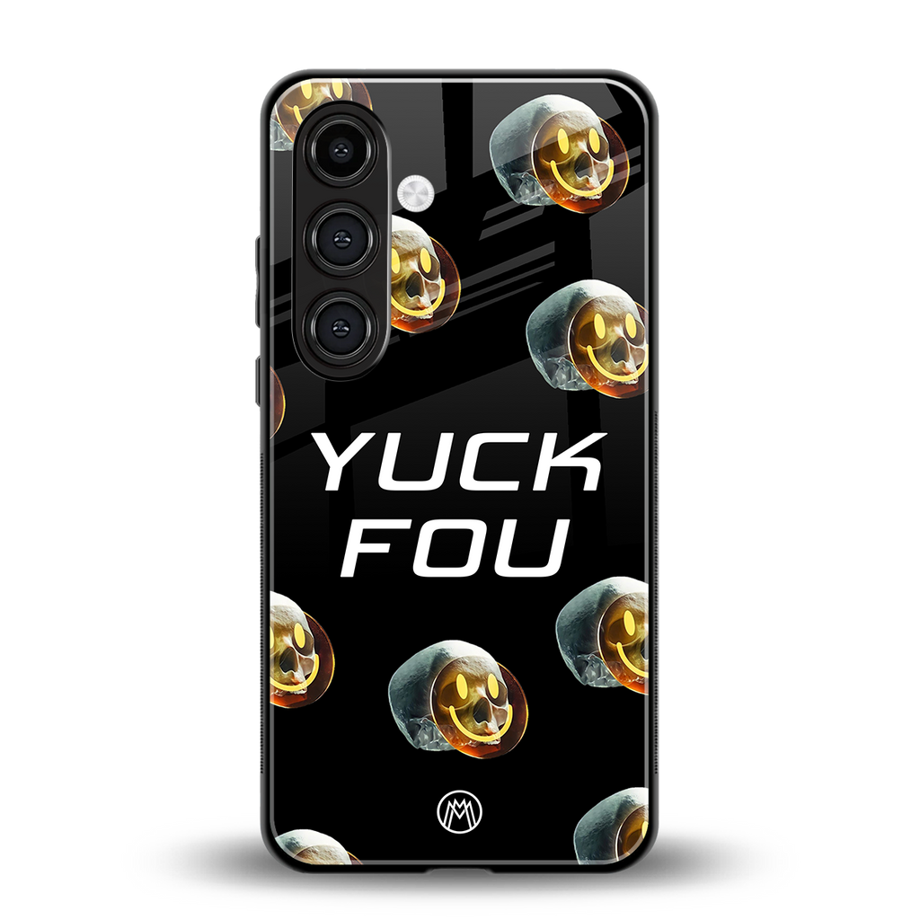 yuck fou back phone cover | glass case for samsung galaxy s23 fe