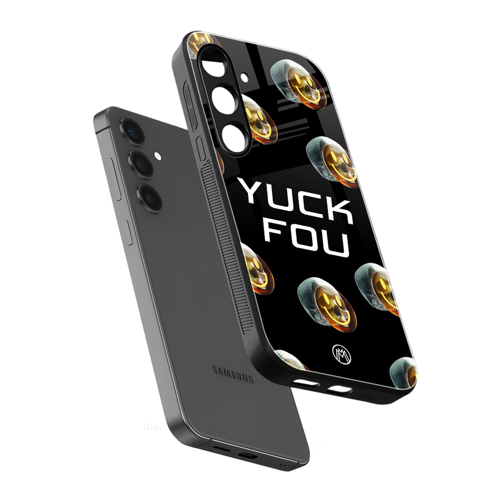 yuck fou back phone cover | glass case for samsung galaxy s23 plus