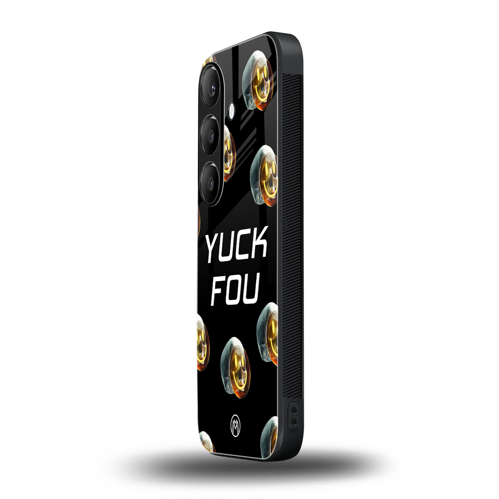 yuck fou back phone cover | glass case for samsung galaxy s24 fe