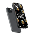 yuck fou back phone cover | glass case for iphone 15