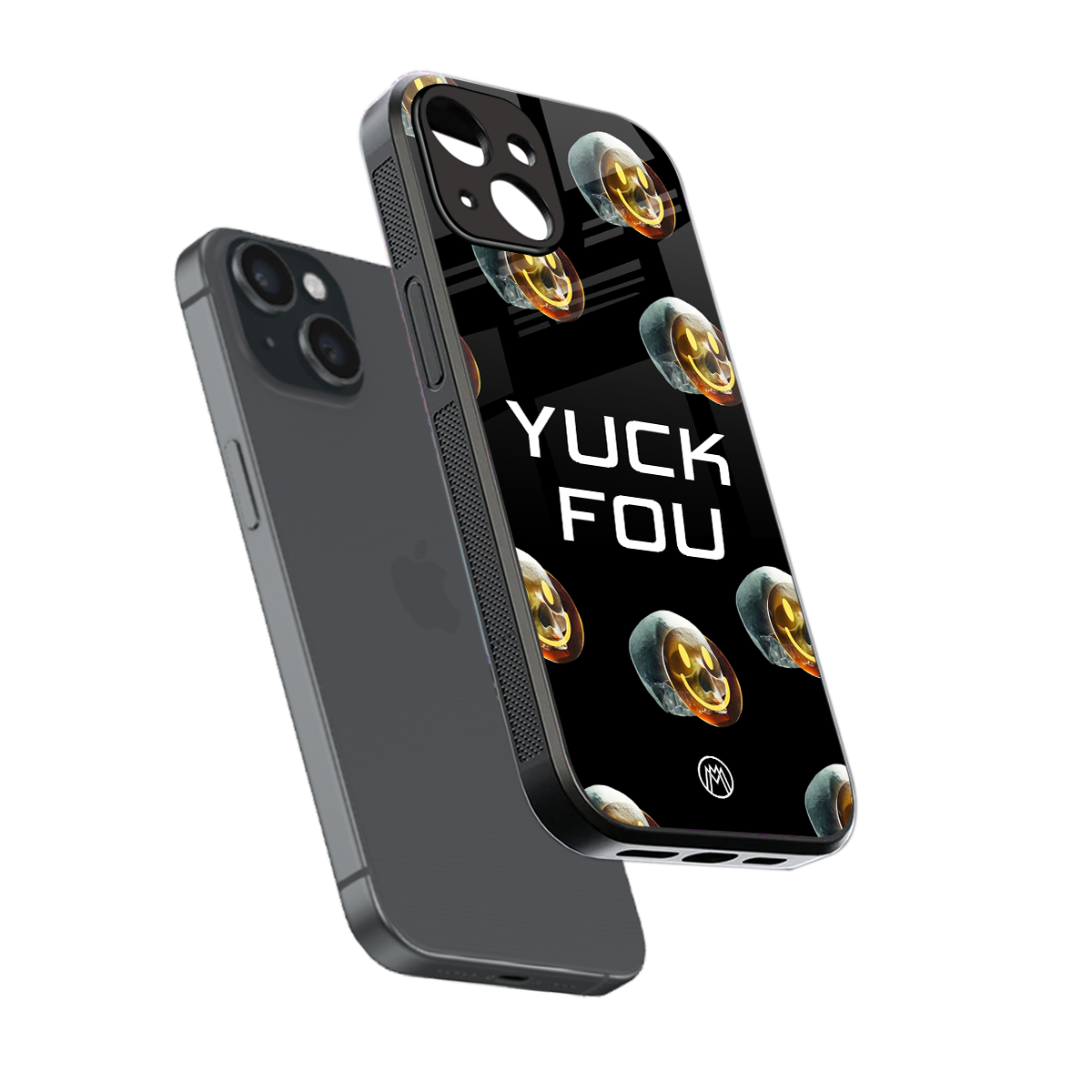 yuck fou back phone cover | glass case for iphone 14