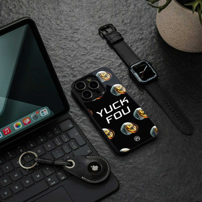 yuck fou back phone cover | glass case for iphone 13 pro max