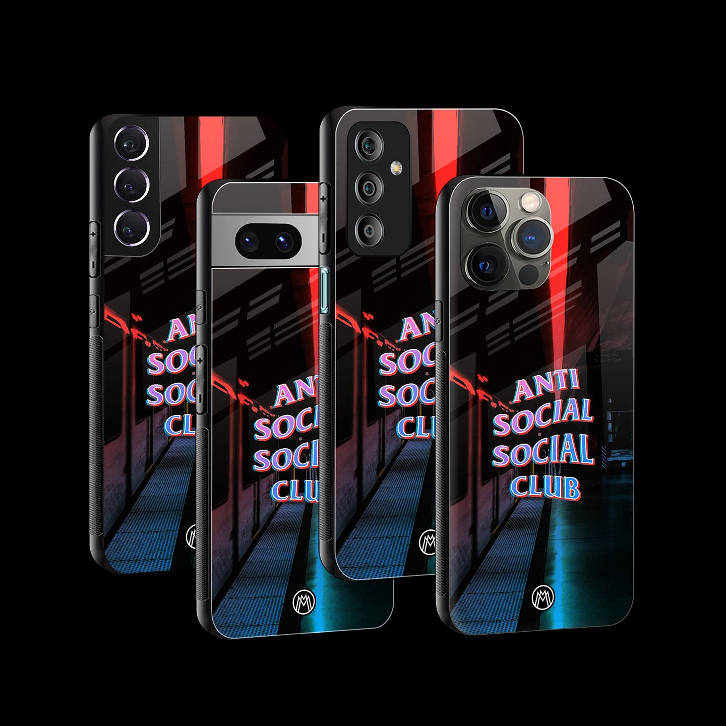 Anti Social Social Club Aesthetic Glass Case Phone Cover