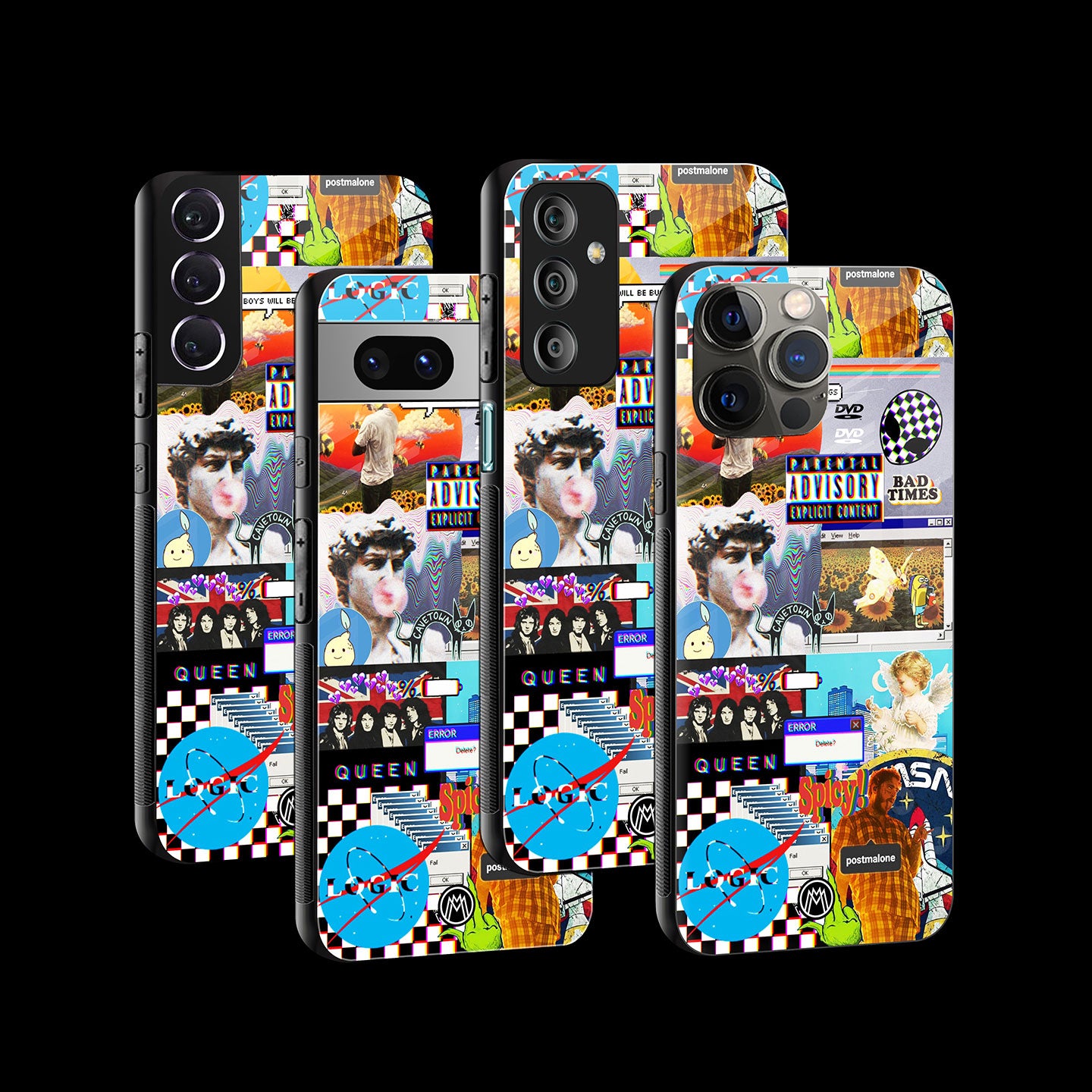 Y2K Collage Aesthetic Phone Cover | Glass Case