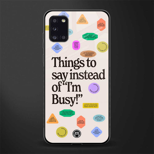 10 things to say glass case for samsung galaxy a31 image