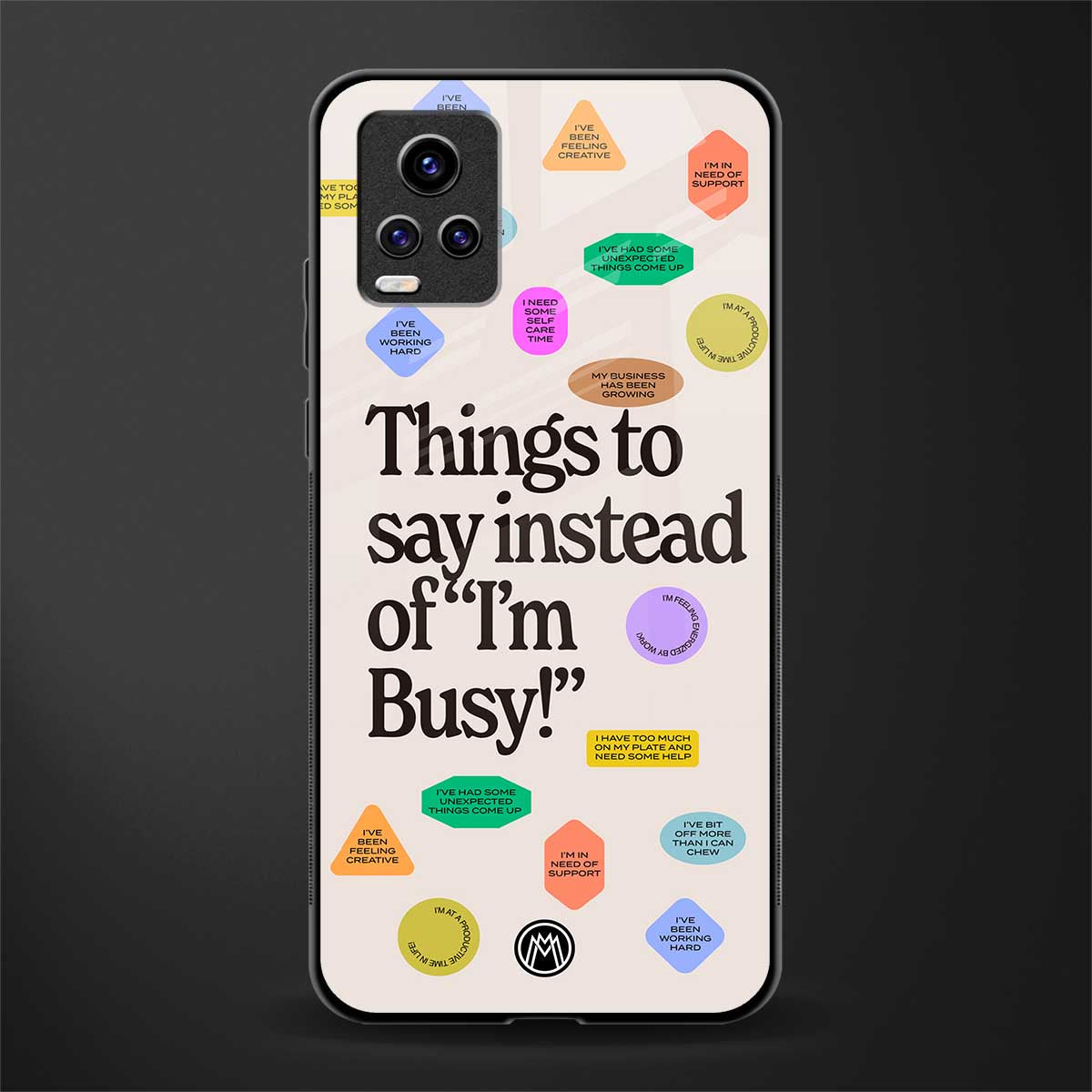 10 things to say back phone cover | glass case for vivo y73