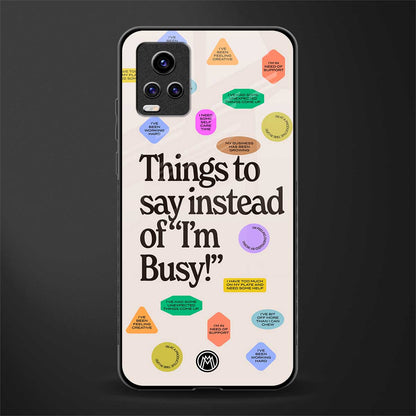 10 things to say back phone cover | glass case for vivo y73