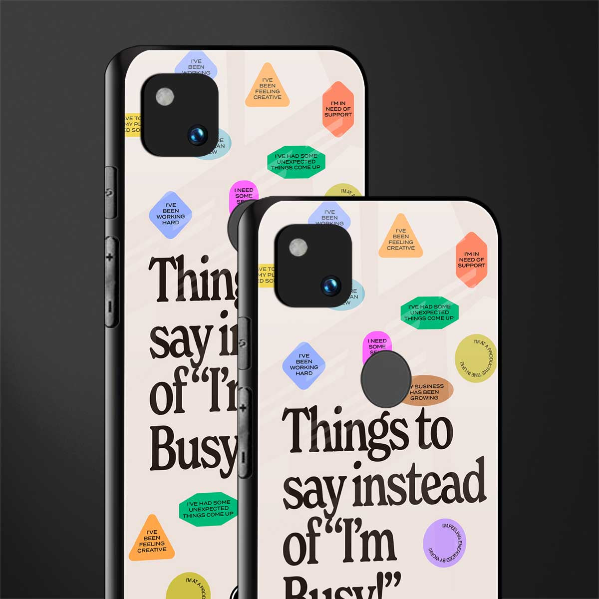10 things to say back phone cover | glass case for google pixel 4a 4g
