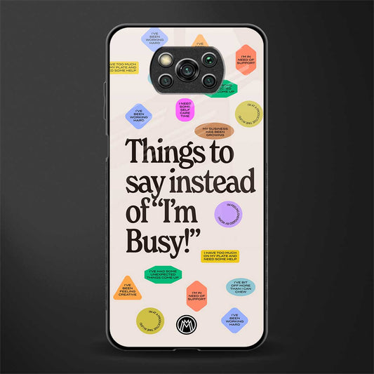 10 things to say glass case for poco x3 image