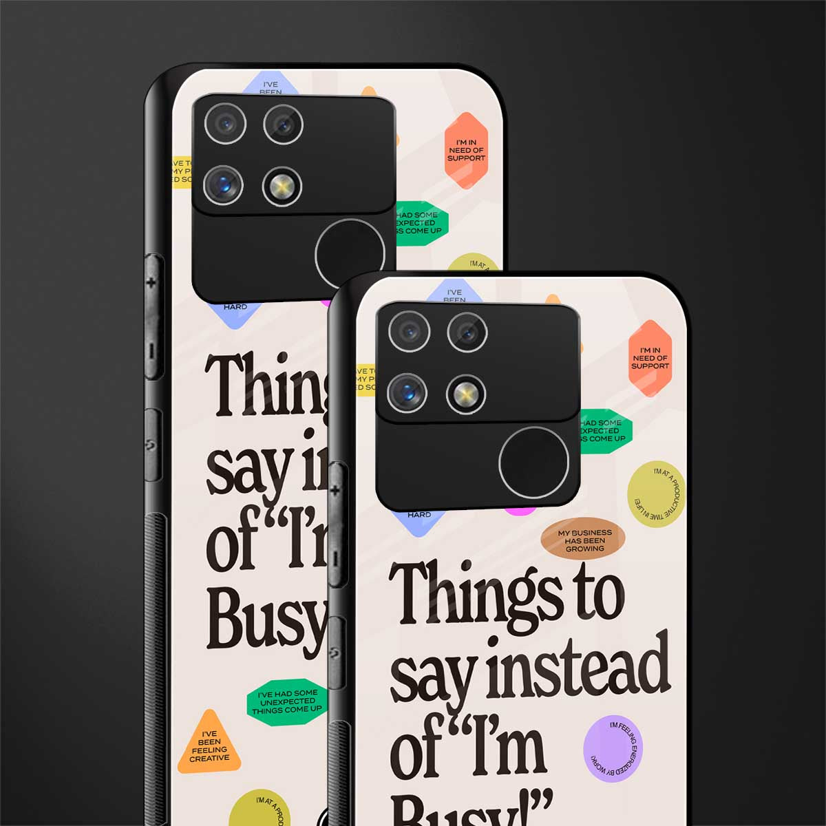 10 things to say back phone cover | glass case for realme narzo 50a
