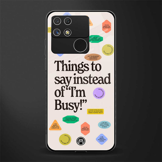 10 things to say back phone cover | glass case for realme narzo 50a
