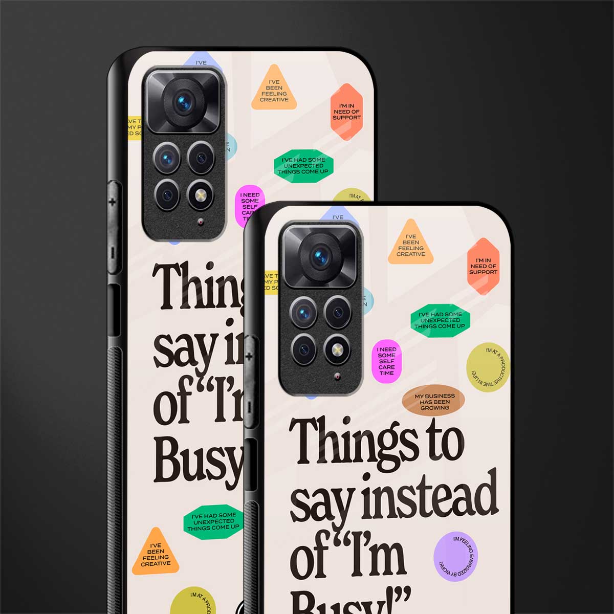 10 things to say back phone cover | glass case for redmi note 11 pro plus 4g/5g