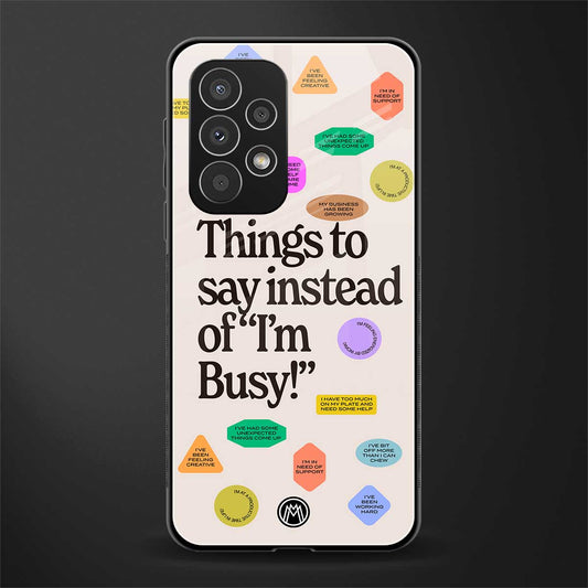 10 things to say back phone cover | glass case for samsung galaxy a73 5g