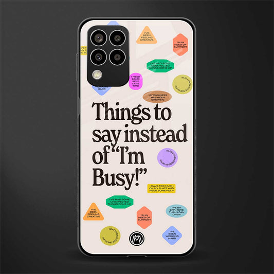10 things to say back phone cover | glass case for samsung galaxy m33 5g