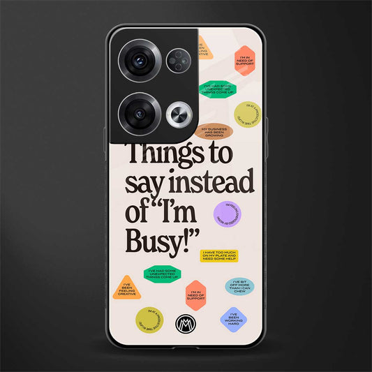 10 things to say back phone cover | glass case for oppo reno 8