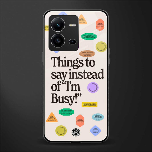 10 things to say back phone cover | glass case for vivo v25-5g