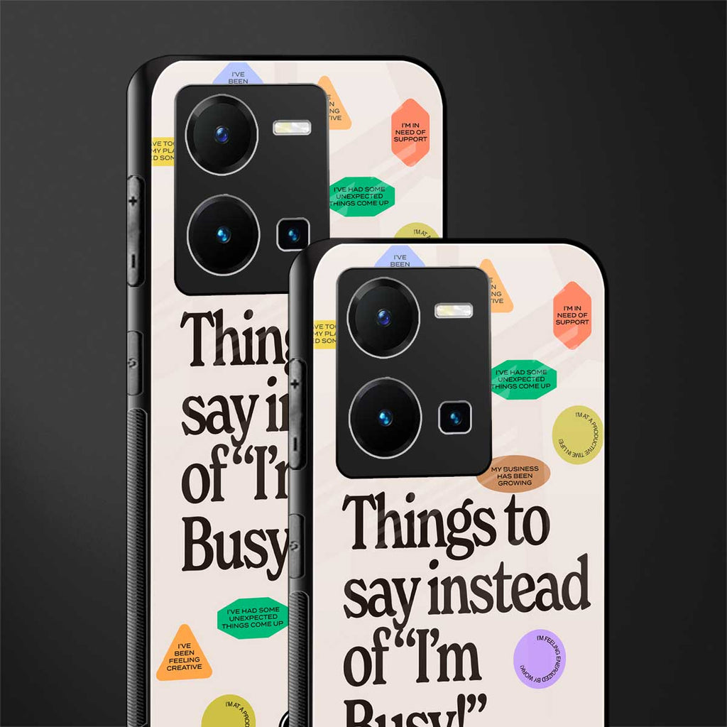 10 things to say back phone cover | glass case for vivo y35 4g