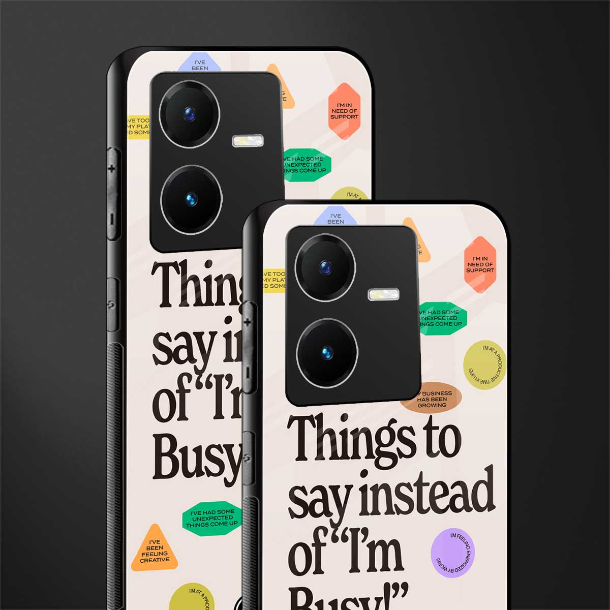 10 things to say back phone cover | glass case for vivo y22