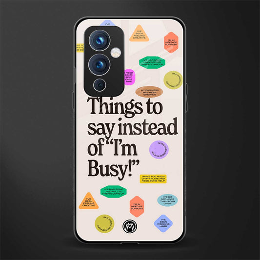 10 things to say back phone cover | glass case for oneplus 9