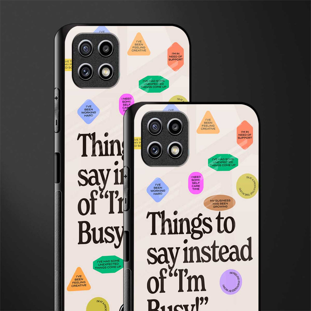 10 things to say back phone cover | glass case for samsung galaxy f42