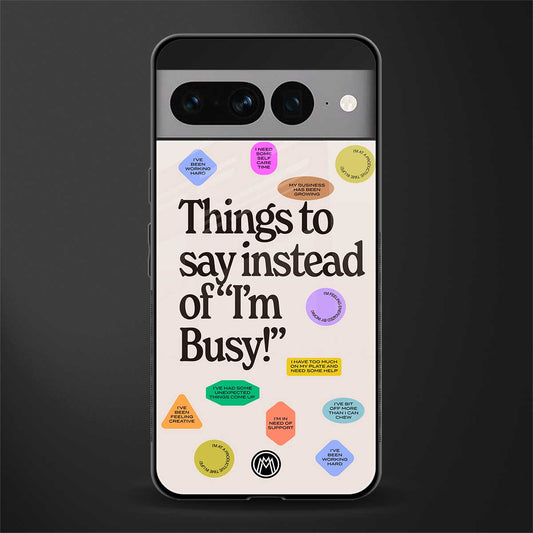 10 things to say back phone cover | glass case for google pixel 7 pro