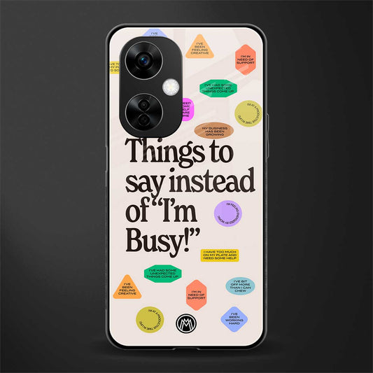 10 things to say back phone cover | glass case for oneplus nord ce 3 lite