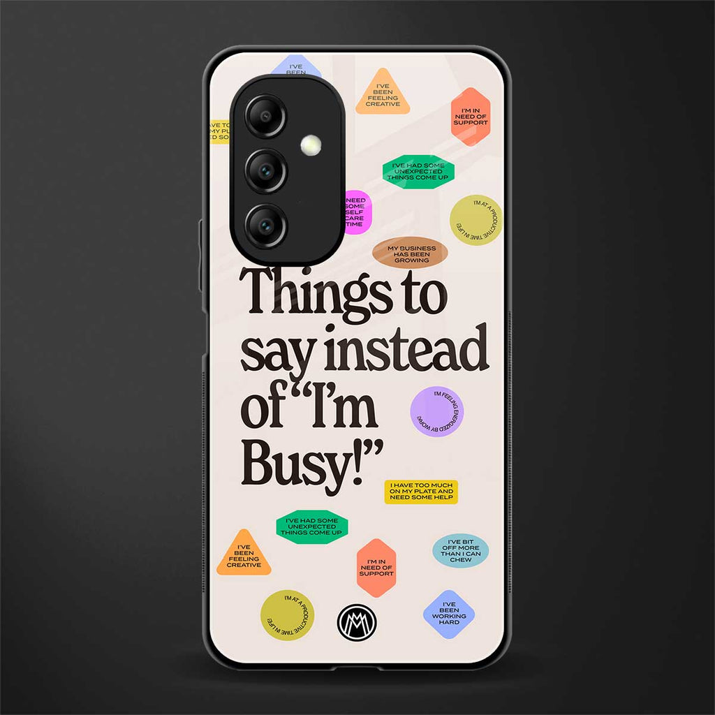 10 things to say back phone cover | glass case for samsung galaxy a14 5g