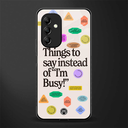 10 things to say back phone cover | glass case for samsung galaxy a14 5g